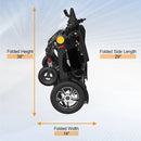 KERDOM ELECTRIC WHEELCHAIR FOR ADULTS UPGRADE 30 MILES RANGE 350LBS WEIGHT,BLACK - Like New