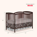 DREAM ON ME CHELSEA 5-IN-1 CONVERTIBLE CRIB IN ESPRESSO JPMA 680-ESP - Like New