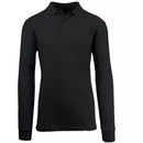 JUMP START MEN'S MODERN FIT LONG SLEEVE POLO SHIRT - SIZE: MEN M - BLACK - Brand New