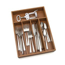 Lipper International 8876 Bamboo Wood Flatware Organizer, 5 Compartments - Brand New
