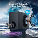 MZEIBO Sound bar Subwoofer 120W Bluetooth 5.0 TV Soundbar Home Theater System - Like New