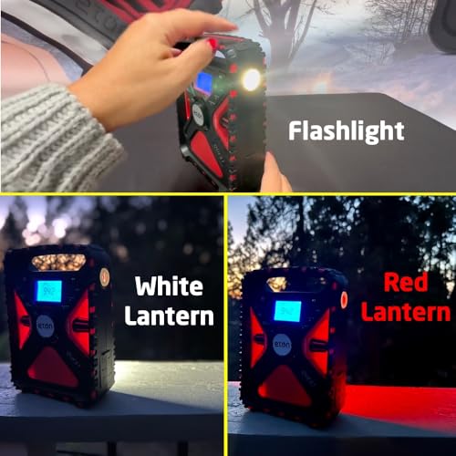 ETON QUEST HAND CRANK NOAA WEATHER RADIO, AM/FM SHORTWAVE STORM RADIO, RED - Like New