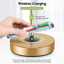 BOSCEOS SET OF 2 WIRELESS CHARGING INDUSTRIAL TABLE LAMPS - GOLD - Like New