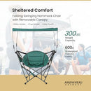 ARROWHEAD OUTDOOR PORTABLE FOLDING SWINGING HAMMOCK CAMPING CHAIR - GREEN - Like New