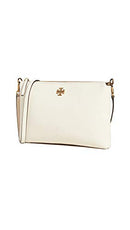 61385-122 Tory Burch Women's Mercer Pebbled Wallet Crossbody Cream - Brand New