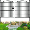 RICHMEN 10 PANELS GARDEN FENCE DOG FENCE OUTDOOR FOR YARD, 32H X 23.6FT - BLACK - Like New