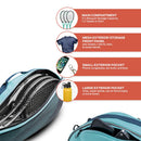 GEAU SPORT Aether 3 Pack Racquet Bag for Men and Women Racquet Bag - Grey - Brand New