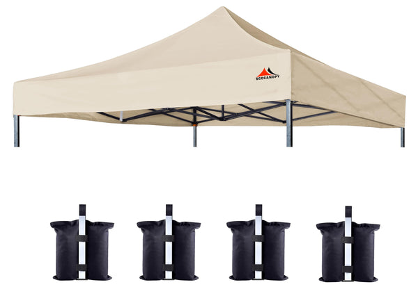 SCOCANOPY Commercial 10x10 Canopy Replacement Top,Canopy Cover ONLY - Beige - Like New