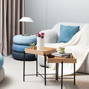 STARWAY End Tables Set of 2 Wood Modern Coffee Nesting Table Night B09Z35QCLK - Brand New