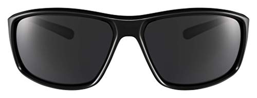 NIKE EV1134-001 ADRENALINE SUNGLASSES SHINY BLACK/WHITE FRAME COLOR, GREY LENS - Like New