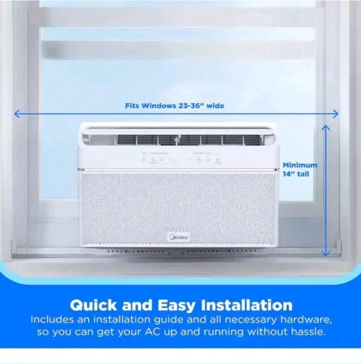 MIDEA 12,000 BTU WINDOW AIR CONDITIONER UNIT - WHITE - Like New ...