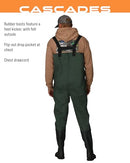 FROGG TOGGS Cascades 2-ply Poly/Rubber Waterproof Bootfoot Wader, Size 10 - Brand New