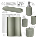 CLARA CLARK SAGE GREEN BATHROOM SET - 19PC ACCESSOR USER-CREATED CONTENT - Like New