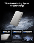 BASEUS PICOGO QI2 15W WIRELESS POWER BANK, 10000MAH, 27W, PPKPC-1027G - TITANIUM - Like New