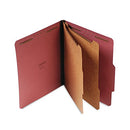 UNIVERSAL SIX-SECTION PRESSBOARD CLASSIFICATION FOLDERS UNV10270 - RED - Like New