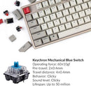 Keychron K8 87 Keys Tenkeyless Layout Wireless Keychron Mechanical Blue Switch Like New