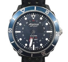 Alpina Men's Horological Smart Quartz Stainless Steel, Rubber Sport Watch - Blue Like New