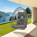 Brafab Wicker Rattan Hammock Egg Hanging Chair, Without Stand - STONE WHITE - Brand New