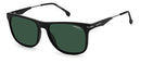 CARRERA MEN'S SUNGLASSES - MATTE BLACK FRAME, LENSES -  BLACK/GREEN - Like New