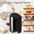 CHIDOLL 5-SPEED ELECTRIC HAND MIXER 800W HANDHELD MIXER TURBO CX-6668 - BLACK - Like New