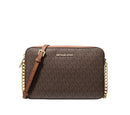 MICHAEL KORS JET SET LARGE CROSSBODY GOLD-TONE HARDWARE/BROWN 35F8GTTC3B200 - Like New