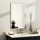 KOHROS BATHROOM MIRROR RECTANGLE BEVELED FRAMELESS WALL MIRROR - SILVER - Like New
