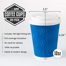 Ilyapa 12 oz to Go Coffee Cups with Lids - 100 Disposable, Recyclable - 2 Packs - Brand New