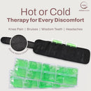 ALLSETT HEALTH REUSABLE KNEE ICE PACK WRAP HOT COLD THERAPY 8 PACK - GRAY/BLACK - Like New