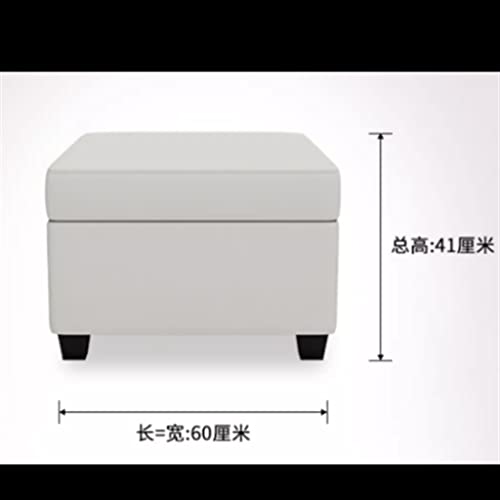 Wikkasseir Footstool Multifunctional Storage Stool Can Sit BJ-SF0003 - White - Like New
