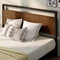ZINUS SUZANNE BAMBOO METAL PLATFORM BED FRAME FOOTBOARD WOOD SLAT QN - BROWN - Like New
