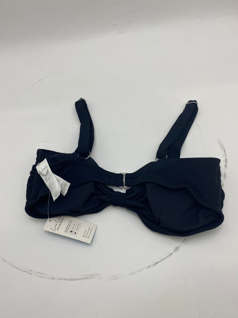 CUPSHE WOMEN'S BOWKNOT FRONT BIKINI SET BELTED BATHING SUIT - SIZE: L - BLACK - Like New