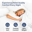 CGK UNLIMITED QUEEN PILLOW CASES, SET OF 4 HOTEL QUALITY COVERS - WHITE - Brand New