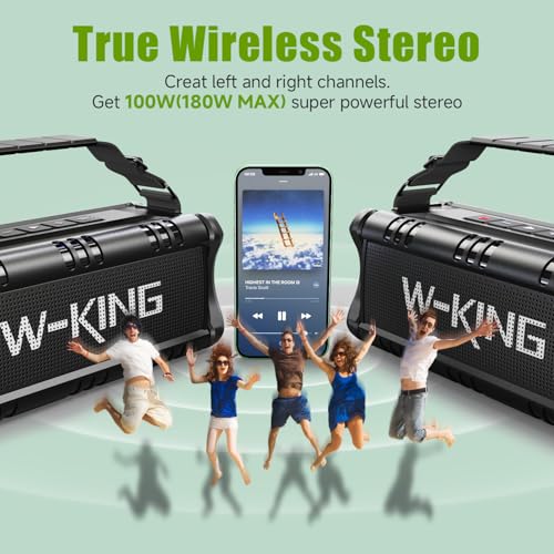 W-KING D8 - POWERFUL SPEAKER - BLACK - Like New