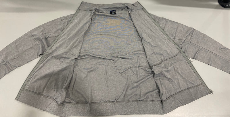 BLUE ICE MEN'S FULL-ZIP RAYON BLEND TRACK JACKET, MELANG CHARCOAL, X-LARGE - Brand New