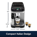 De'Longhi Magnifica Evo Next Automatic Espresso Machine, Frother, Silver Black - Like New