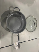 GOODFUL 4QT TITANIUM REINFORCED CERAMIC NON-STICK COOKER WITH GLASS LID - GRAY - Brand New