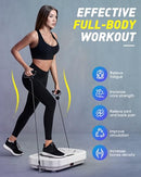 VASSON VIBRATION PLATE EXERCISE MACHINE, POWER VIBRATING SHAKE PLATFORM - WHITE - Like New