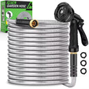 KEBOSE GARDEN HOSE 50FT - STAINLESS STEEL - SILVER - Brand New