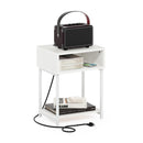 FURINNO MORETTI SIDE TABLE, 3-TIER END TABLE, METAL FRAME NIGHT STAND - WHITE - Like New