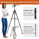 64" Tripod, Ultra Stable Aluminum Tripod Stand for Camera & Cell Phone - Black - Brand New
