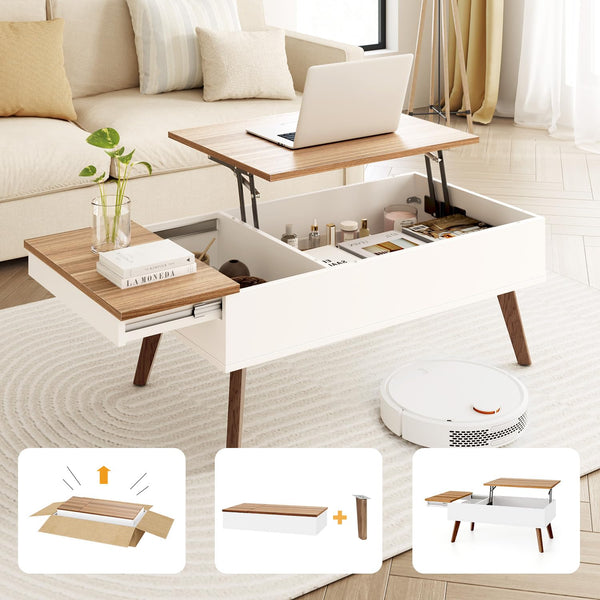 BIDISO LIFT TOP COFFEE TABLE, DINING, HKLC04A1A02 - WALNUT - - Scratch & Dent