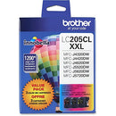 Brother Super High Yield Color Ink Cartridge, LC2053PKS, 3 Pack, LC205 - Brand New