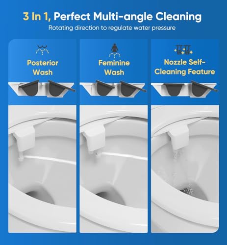 POCALAND ULTRA-SLIM 3-IN1 BIDET SELF-CLEANING POSTERIOR&FEMININE WASH BJL-001 Like New