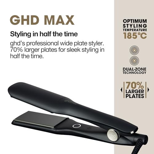 GOOD HAIR DAY GHD MAX STYLER 2" FLAT IRON HAIR STRAIGHTENER S7N421 - BLACK - Like New
