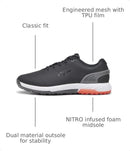 PUMA PROADAPT ALPHACAT DISC GOLF SHOES MEN 8 - PUMA BLACK-QUIET SHADE-RED BLAST - Like New
