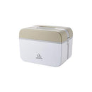 Double-Layer Medicine Box with Bite Type Clasp and Folding Handle-home Brown - Brand New