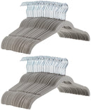 Amazon Basics Space Saving Slim Velvet Hangers Sturdy 100 Pack Gray/Silver - Brand New