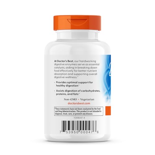 Doctors Best Digestive Enzymes,Supports Digestive Wellness 90 Veggie Caps - Brand New