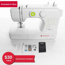 SINGER SEWING MACHINE WITH INCLUDED ACCESSORY KIT, 24 STITCHES, SIMPLE - GREEN - Like New