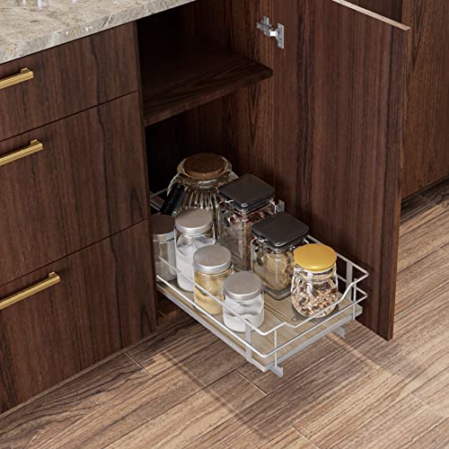 Home Zone Living Pull Out Kitchen Cabinet Organizer Slide Out Drawer VK40106U New